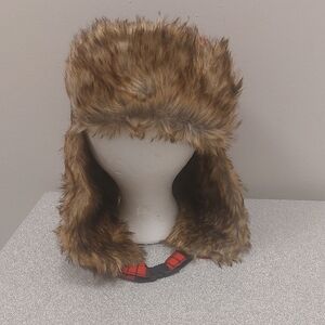 Frostbite Red Black Plaid Faux Fur Trapper Winter Hat Adult One Size